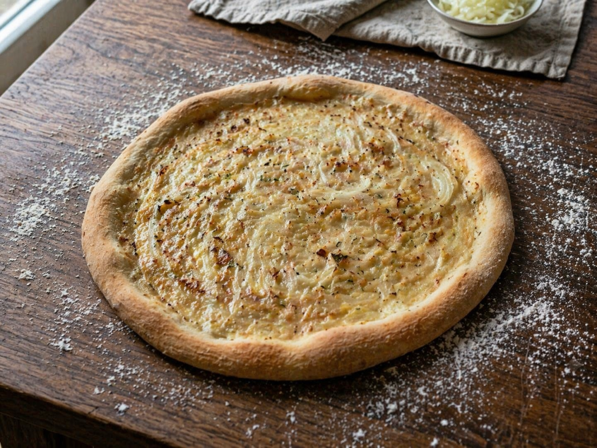 Prepizza de cebolla